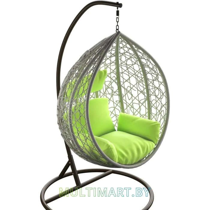 Подвесное кресло LoftyHome Noni 1147 (grey spots/green)